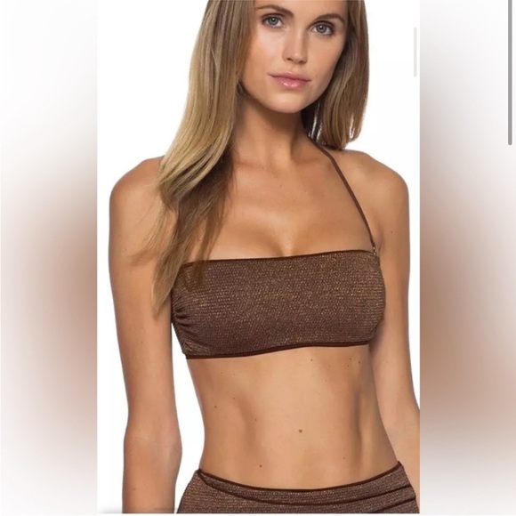 BECCA Other - BECCA Metallic Swim Suit Set